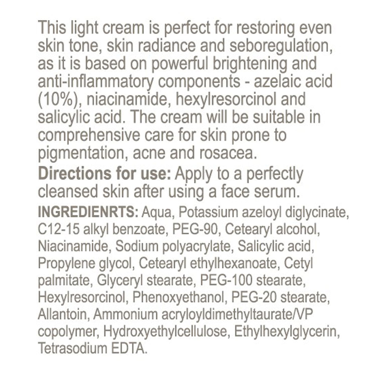4-SYNERGY BRIGHTENING CREAM azelaic acid 10%