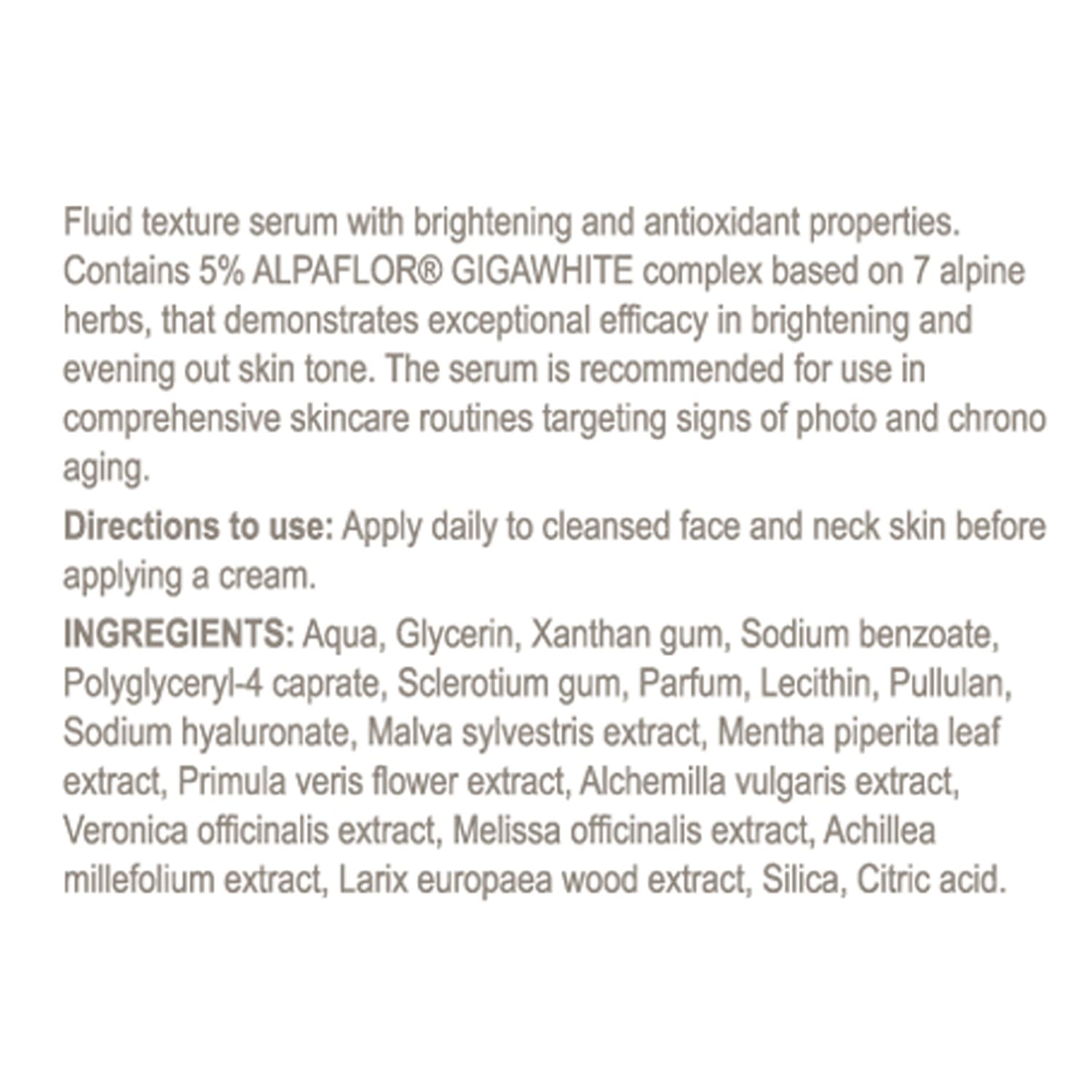 BRIGHTENING ALPAFLOR SERUM